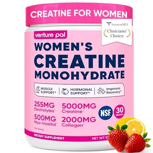 18 IN 1 Creatine for Women, Creatine Monohydrate Blend Powder with Collagen, Myo & D-Chiro Inositol, Electrolytes & 6 Vitamins for Muscle Growth, Recovery & Hormonal Balance – 10.58 Oz,Sugar Free
