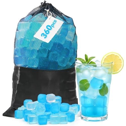 360 Pack Reusable Ice Cubes, Refreezable Plastic Ice Cubes