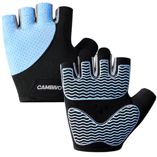 CAMBIVO Workout Gloves for Men & Women, Weight Lifting Gloves with Wrist Support, Non Slip Grip, Breathable Gym Gloves for Training, Crossfit, Pull Ups, Cycling, Fitness, Home Workouts