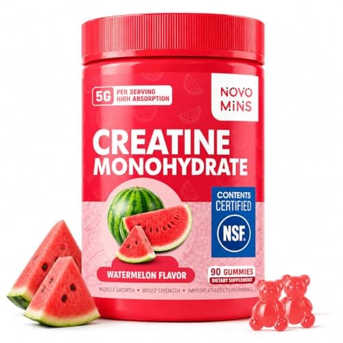NSF Certified Creatine Monohydrate Gummies for Men & Women, 5g Creatine per Serving,Creatine Gummy for Muscle Strength, Energy & Performance Support, Pre Workout Supplement,Watermelon Flavor,90 Count