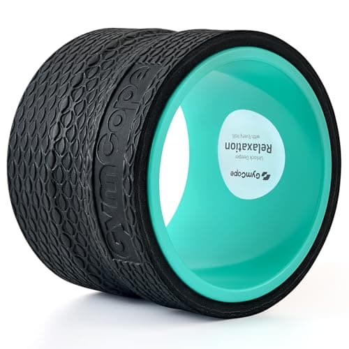 GymCope Back Wheel Foam Roller – Targeted Back & Neck Relief, Lumbar Spine Stretcher, Spinal Decompression Stretcher, Massage Roller with Density Foam for Physical Therapy, Supports 500lbs