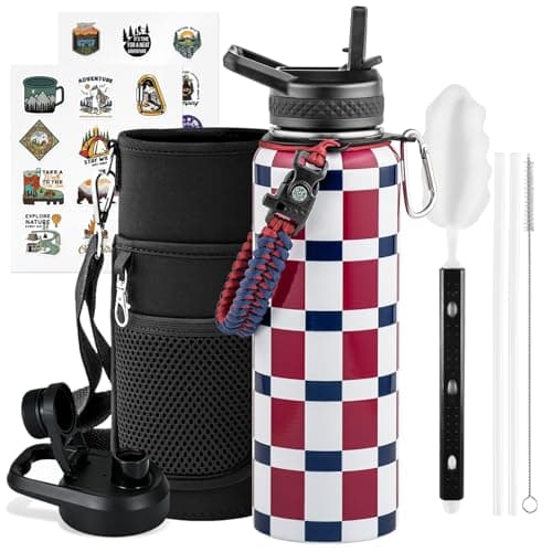 WixByti 2026 Soccer Event Fan Edditon 40 oz Insulated Water Bottle, Best Souvenir & Gift with Nation Flag Design for World Soccer Lover, Vacuum Stainless Steel & Leak Proof & Non-BPA(Cold for 36Hrs)