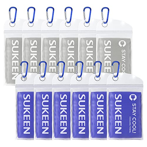 Sukeen Cooling Towels(40"x12") for Neck & Head, Soft Breathable Chilly Towel for Yoga, Golf, Gym, Camping, Running, Workout & More Activities