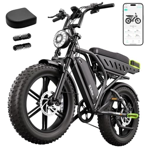 TST Electric Bike for Adults 1500W Peak 20" Fat Tire All-Terrain E-Bike 60/130 Miles Electric Dirt Bike - 48V 15/30AH Battery Tested to UL 2849 Powered Electric Bicycle