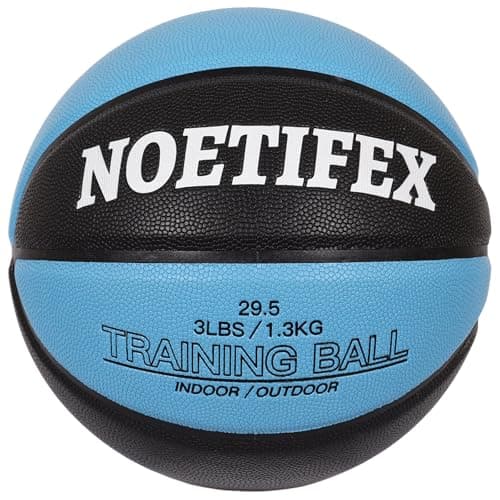 Noetifex Weighted Heavy Basketball 3LBS/2.2LBS 29.5"/28.11" Training Equipment for Indoor & Outdoor – Improve Dribbling, Passing, Handling & Rebounding Skills Weighted Training Basketball (Deflated)