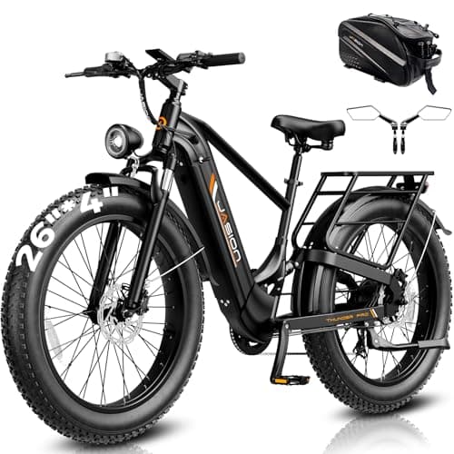 Jasion Thunder Pro Electric Bike,2000W Peak Ebikes for Adults,26''Fat Tire Best Ebike for Men,90 Miles with 1040Wh Removable Battery,35+MPH Max Speed Bicycles,500LB Capacity