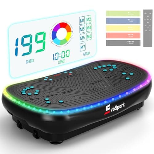 Vibration Plate Exercise Machine for Lymphatic Drainage, 4D Full Body Workout Vibrate Fitness Platform, 199 Adjustable Speeds, 3 Motors Power Vibration Plate for Weight Loss & Fitness, Max Load 550 lb