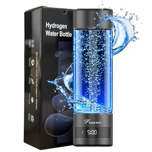 Hydrogen Water Bottle Generator – Portable Hydrogen Water Machine, Up to 6000 PPB | SPE/PEM Certified H₂ Tech | Hydrogen-Rich Water for Energy & Hydration | Healthy Gift for Family & Friends (Black)