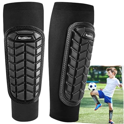 Kids Youth Shin Guards for Beach Volleyball (Black, M)