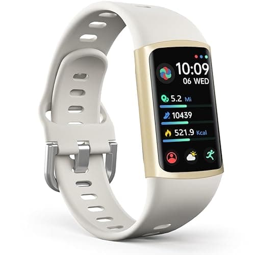 FITVII FINO 2 Slim Fitness Tracker, Smart Watch with Blood Oxygen, Sleep Monitor, 24/7 Heart Rate & Blood Pressure, IP68 Waterproof Health Activity Trackers with Calories Step Counter for Women Men