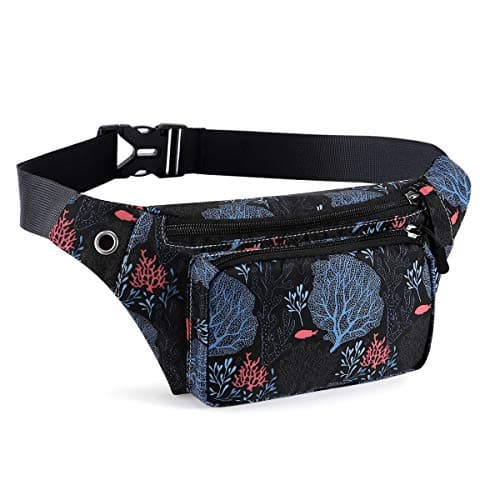 KAMO Fanny Pack, Waist Bag Sling Backpack Water Resistant Durable Polyester Small Outdoor Lightweight Crossbody Daypack for Women Men