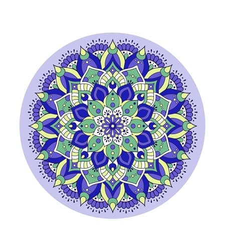 nuveti Large Meditation Mat Round Yoga Mat Pilates Yoga Mat 3.5mm Thick Natural Tree Rubber Base Non Slip, Extra Thick Grip. Thicker, Longer, and Wider for More Comfort and Support(55''x55'')