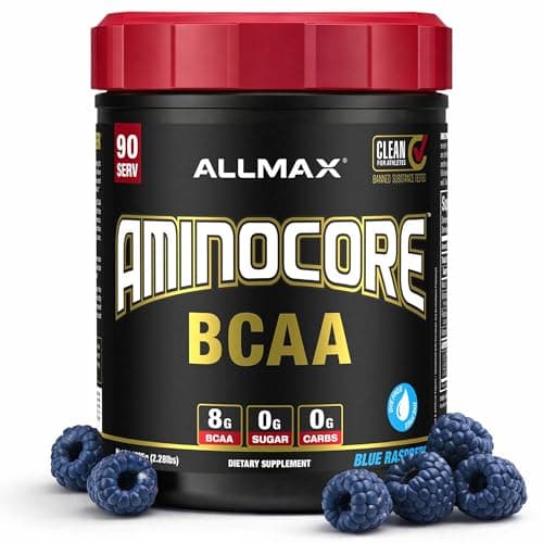 ALLMAX AMINOCORE BCAA Powder, Blue Raspberry, 90 Servings, 1035 g