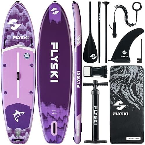 11'x34 Ultra Wide Paddleboards, Inflatable SUP&420lb Capacity for All Skill, Stand-up Paddle Board for Adults, Yoga/Fishing/Family, EVA Deck, US Fin, High-Pressure Pump, 100L Bag, Safety Leash
