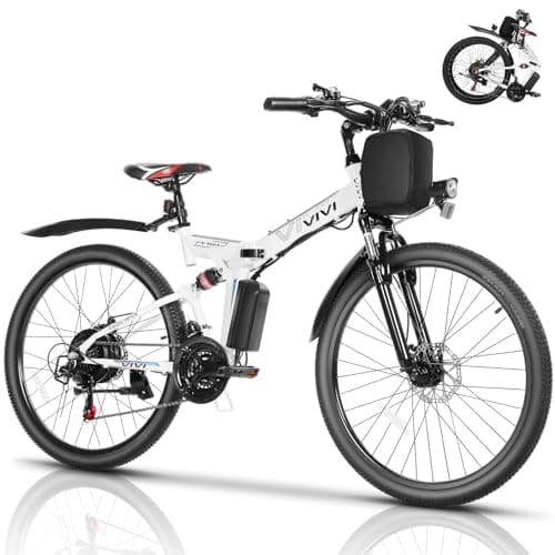 Vivi M026TGB Electric Bike 26" Electric Bike for Adults, 500W Motor Folding Electric Mountain Bike, 48V Removable Battery Ebike, 21 Speed Ebike, Up to 50 Miles, SGS Certified to UL2849