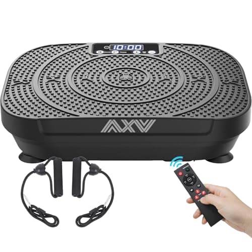 AXV Vibration Plate Fitness Platform Exercise Machine Vibrating Shaking Full Body Shaker Workout Vibrate Stand Shake Board Sport for Weight Loss Fat Burner for Gym Home Office