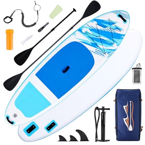 DUMOS Inflatable Stand Up Paddle Board, 10.5'×33'' Paddle Boards with Non-Slip Deck, Durable Advanced Material and Complete SUP Accessories for All Skill Levels