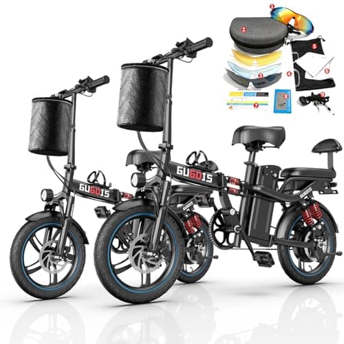 ZABLIZ Electric Bike for Adults, Folding EBike, 2 Seater Electric Bike for Adults, 16" Foldable Ebike, 750W Peak Motor, Up to 45 Miles, 48V Removable Battery, All-Terrain Electric Bicycles for Commute