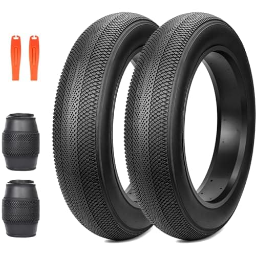ZUKKA Bike Tire 20 x 4.0 Fat Bike Tire Replacement Tire Folding Mountain Bike Tire High-Density Bike Tires for Snow Beach BMX MTB Electric Bike (20x4.0 Inch/ 2 Pack)