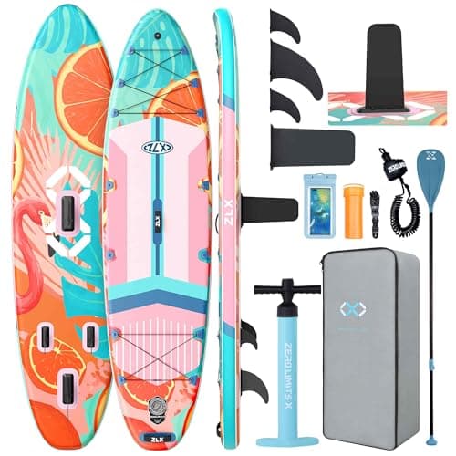 ZLX 11'6"x35" Inflatable Paddle Board for Adults, Extra Wide Stable SUP
