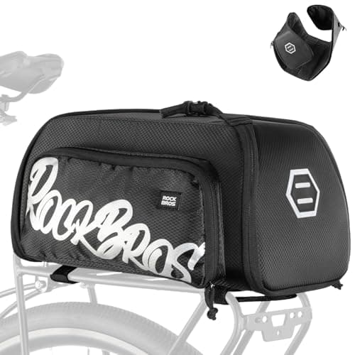 ROCKBROS Bike Bags for Bicycle Rear rack - 12L/15L Bike Ebike Trunk Pannier Saddle Bag with Shoulder Strap for Commuter Travel Outdoor Accessories Gear