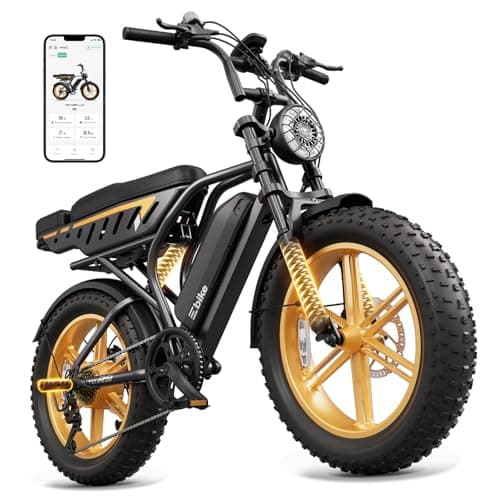 TST Electric Bike for Adults, 1500W Peak Motor 28 MPH 60 Miles Fat Tire E Bike with 48V 15Ah Removable Battery 20" Electric Dirt Bike with Full Suspension, Rear seat Cushion
