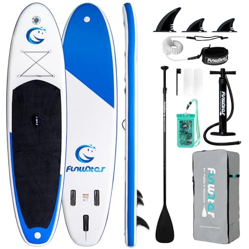 FunWater Stand Up Paddle Board Ultra-Light Inflatable Paddleboard with SUP Accessories for Adults & Youth of All Skill Levels