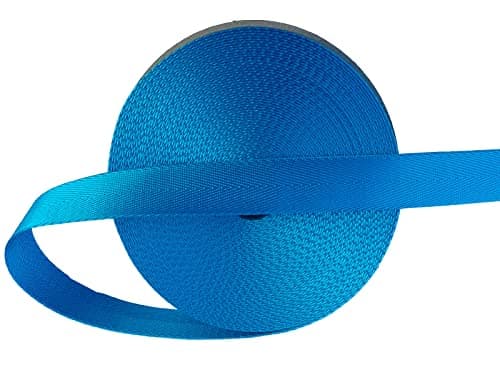 ABOKOY 1 Inch Nylon Webbing Strap 15 Yards Nylon Strap Webbing for Backpack Strap Pet Collar Indoor Outdoor Craft DIY Repair (1031 Lake Blue)
