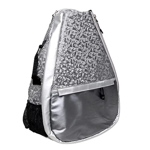 Glove It Signature Tennis Backpack for Women, Lightweight Ladies Tennis Bag & Sling Backpack for 2 Racquets, Balls, Water Bottle - Titanium