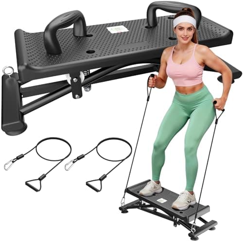 RoyalRcmtx Balance Board for Adults, Rocking Stepper with Resistance Bands, 300LBS Portable Wobble Board, Quiet Side to Side Ski Simulator Trainer Exercise Machine for Home Gym(Multi Board_Black)