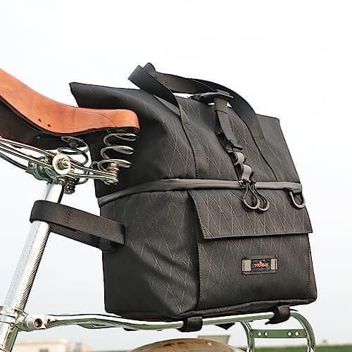 TOURBON Insulated Bike Trunk Cooler Bags Bicycle Rear Rack Saddlebag Cycling Convertible Shoulder Bag