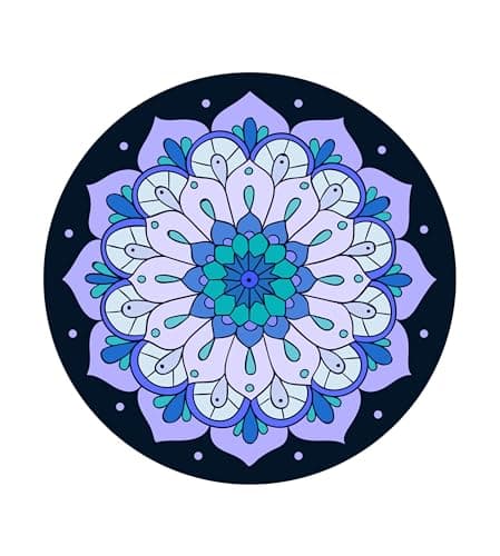 nuveti Large Meditation Mat Round Yoga Mat Pilates Yoga Mat 3.5mm Thick Natural Tree Rubber Base Non Slip, Extra Thick Grip. Thicker, Longer, and Wider for More Comfort and Support(55''x55'')