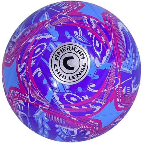 American Challenge Paisley Soccer Ball – Professional Training Soccer Ball for Grass Fields – Durable TPU Machine Stitched Soccer Balls – Sizes 3, 4 & 5 – Outdoor Practice & Match Play