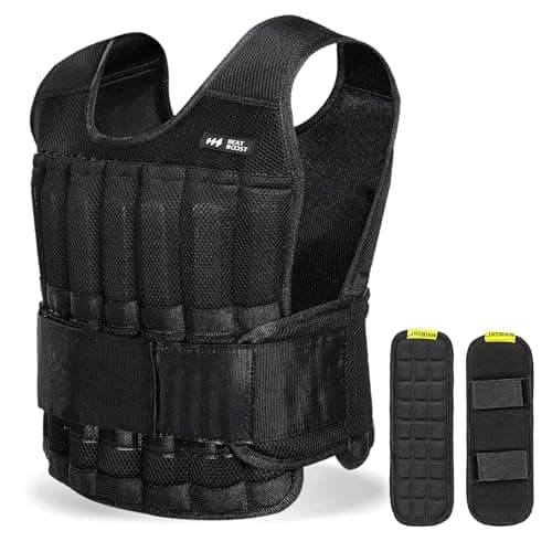 BeatBoost Weighted Vest Men 40 lb Adjustable Weighted Vest with Steel Plates Weights for Walking Strength Training Running Workout