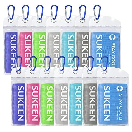 Sukeen Cooling Towels(40"x12") for Neck & Head, Soft Breathable Chilly Towel for Yoga, Golf, Gym, Camping, Running, Workout & More Activities