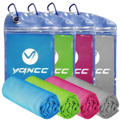 YQXCC 4 Pack Cooling Towels 40"x12", Cool Ice Towels for Neck & Face